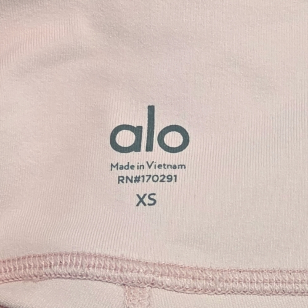 Alo 🩰 Women’s 5" Airbrush High-Waist Biker Short - Ballet Pink XS Extra Small - Picture 5 of 5